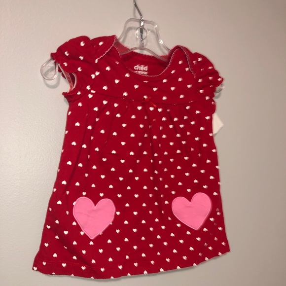 Red cotton baby dress - Picture 2 of 4